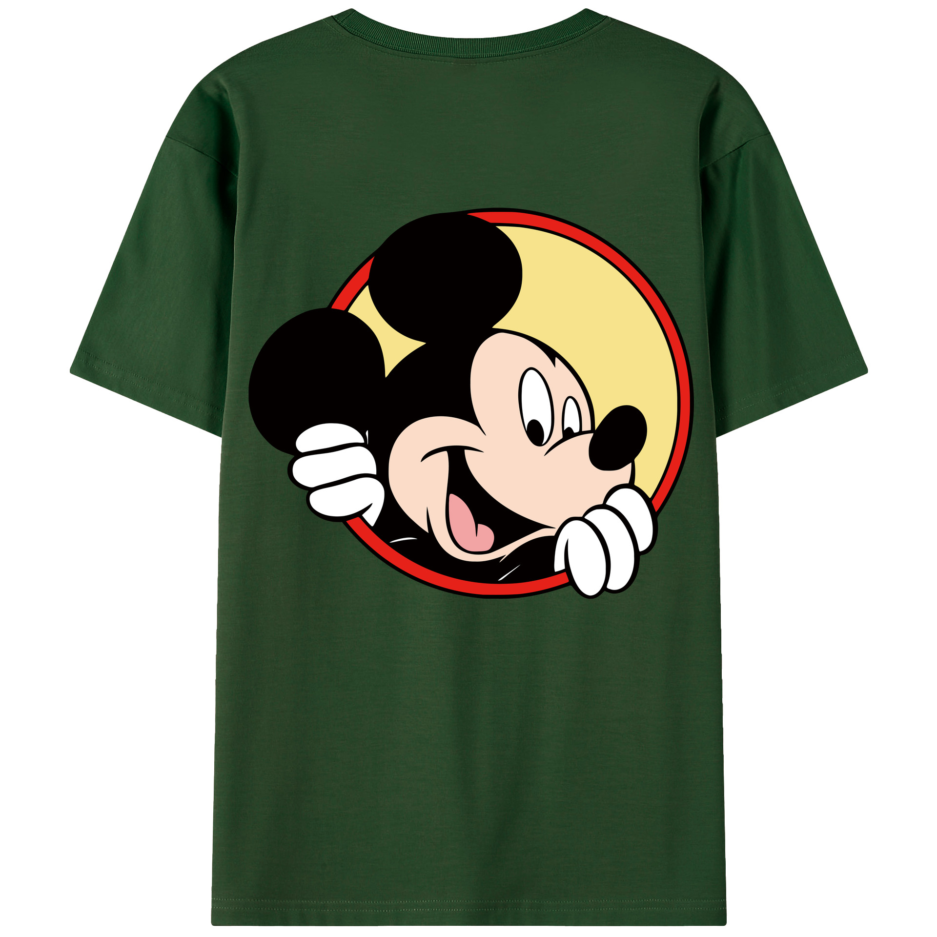 （画像用） ミッキーマウス Mickey Mouse 綿100％半袖Tシャツ（背面プリント）
